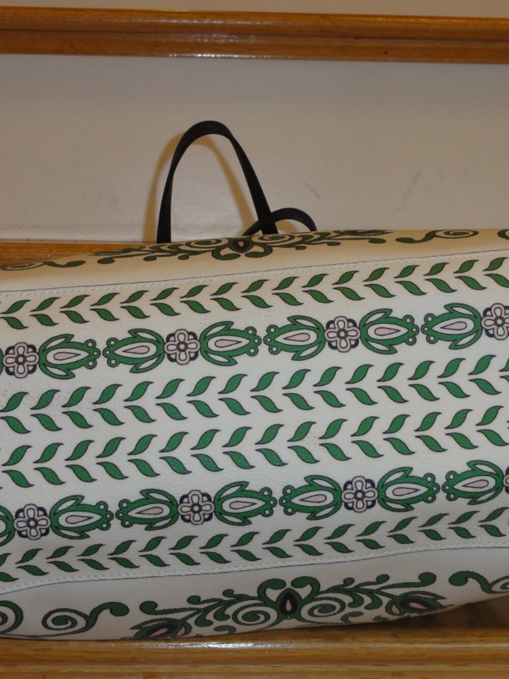 Tory Burch Kerrington Square Large Tote "Hicks Garden" EXCELLENT CONDITION! - Picture 7 of 11